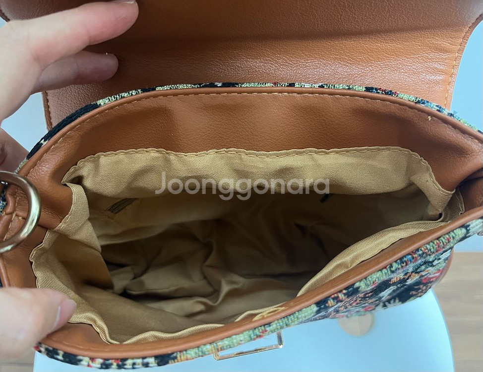 플라워 자카드 크로스백--2