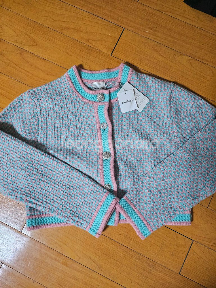 부루하하 크롭 가디건--0