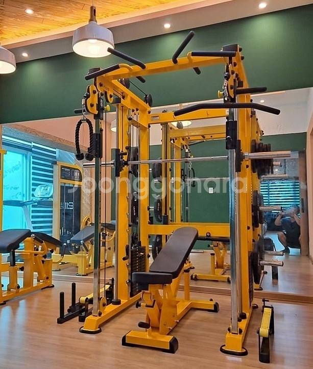 피티샵용 복합운동기구 듀얼풀리+스미스하프랙 판매합니다.--0