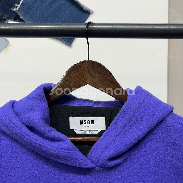 (105) MSGM 캐주얼 버진울 후리스 후드티--1