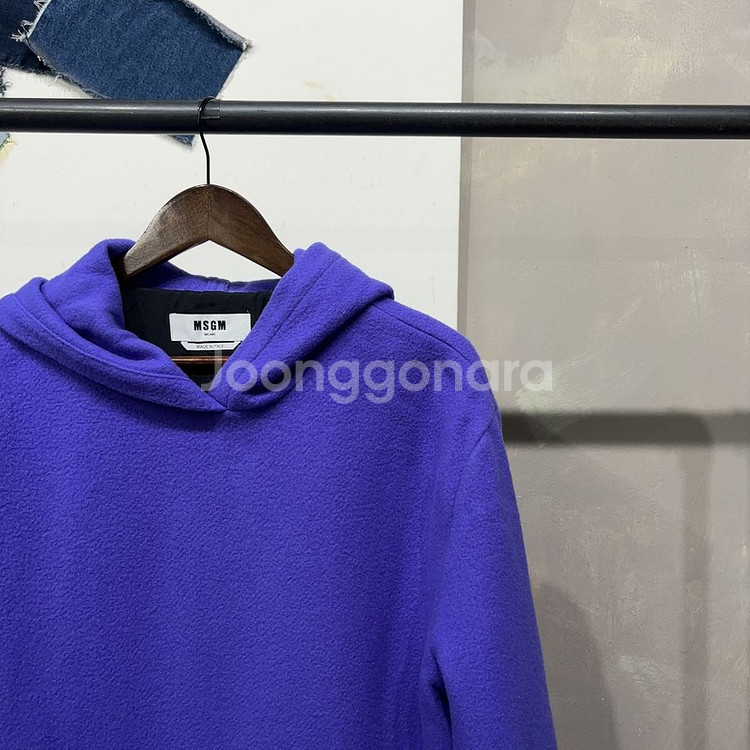 (105) MSGM 캐주얼 버진울 후리스 후드티--2