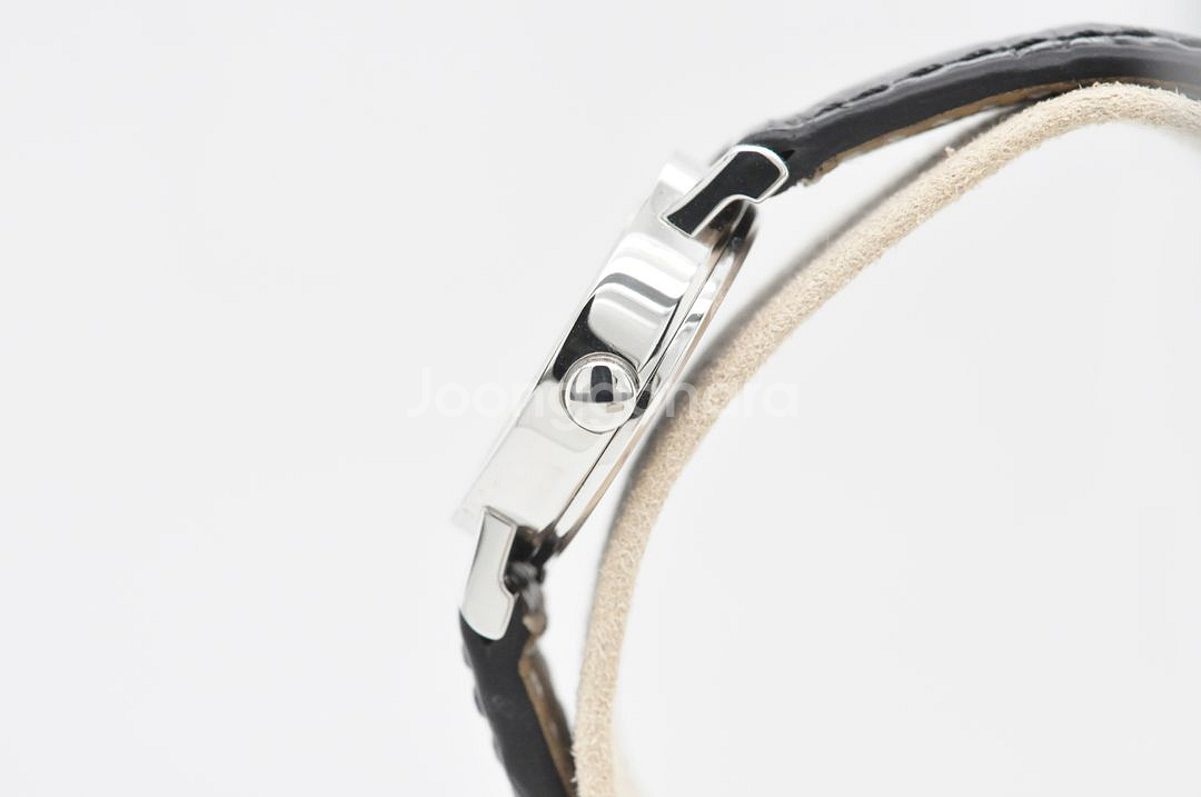 불가리 불가리 화이트 인덱스 다이얼 여성 악어가죽시계--4