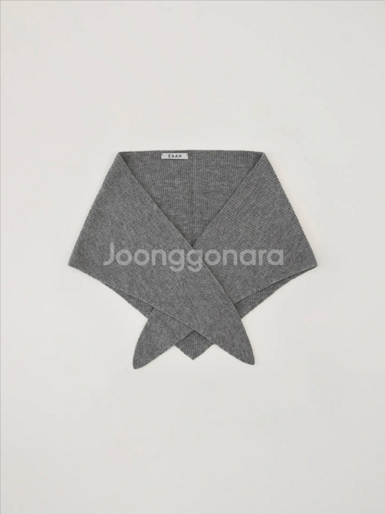 eaah 이아 니트 스카프 그레이--3