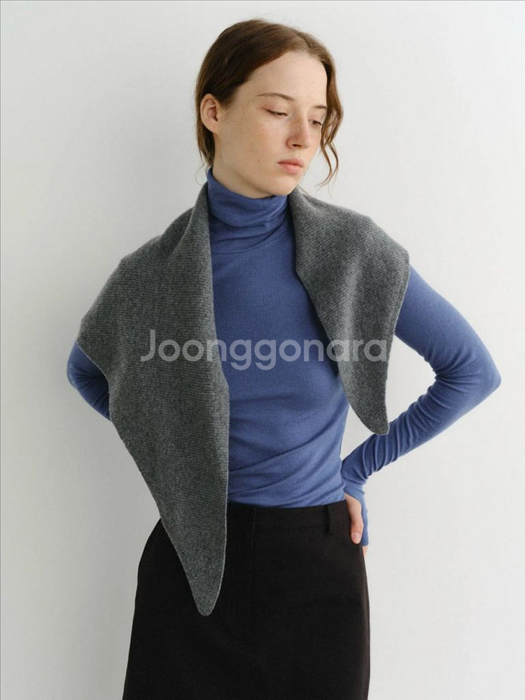 eaah 이아 니트 스카프 그레이--5