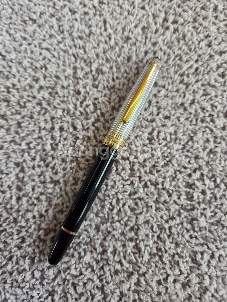 몽블랑 1441 솔리테어 듀에 실버 M 만년필--1