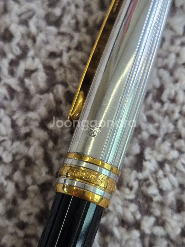 몽블랑 1441 솔리테어 듀에 실버 M 만년필--2