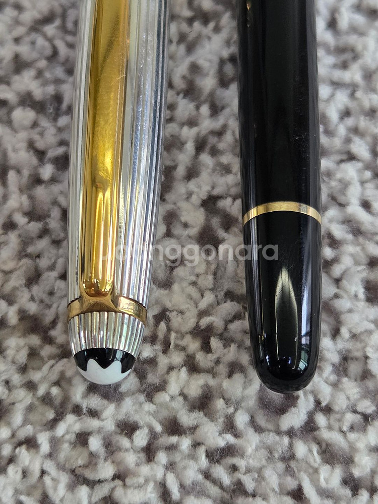 몽블랑 1441 솔리테어 듀에 실버 M 만년필--3