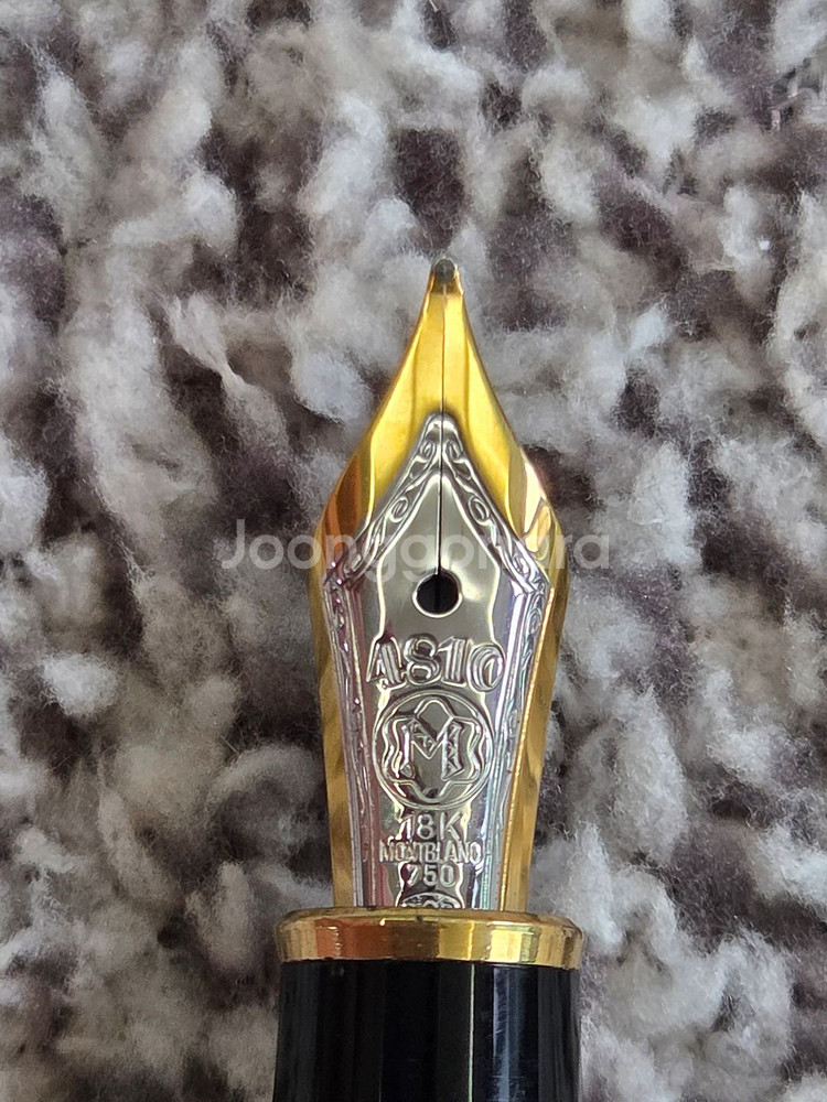 몽블랑 1441 솔리테어 듀에 실버 M 만년필--5