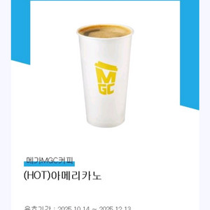 메가커피 아메리카노 핫