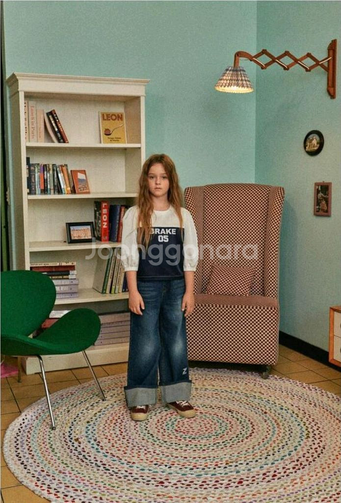 가격내림) 조이멜로디 롤업청바지 새상품 130사이즈--2