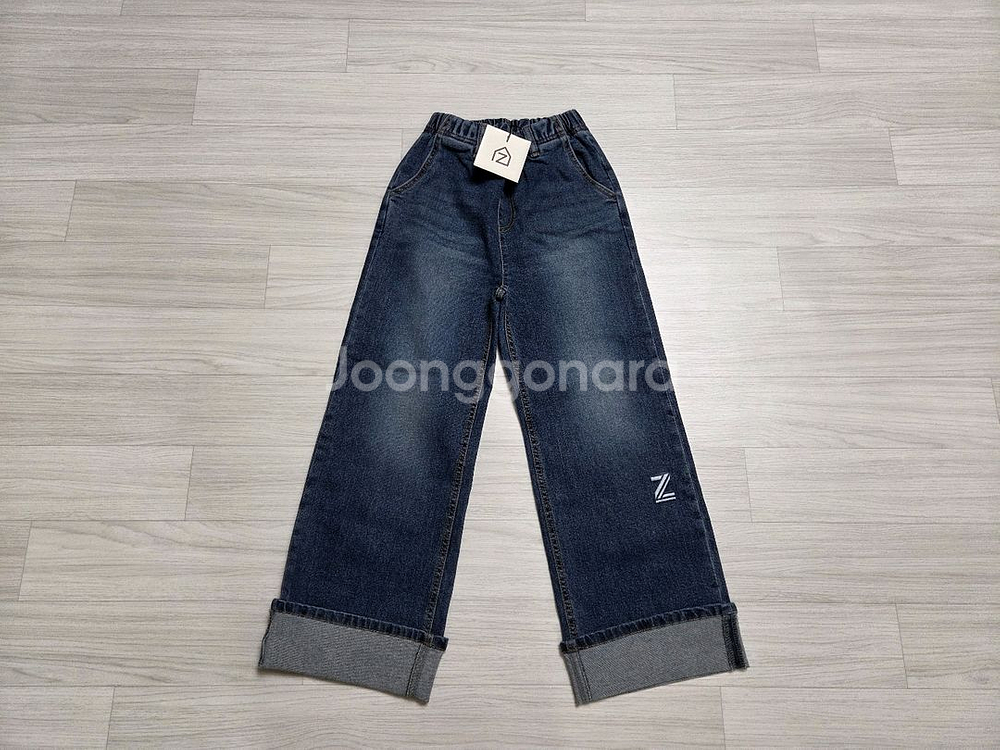 가격내림) 조이멜로디 롤업청바지 새상품 130사이즈--6