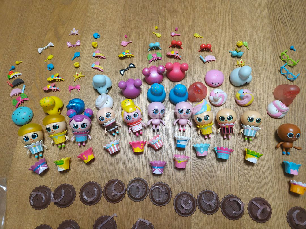 브레드이발소 피규어 미니컵케익 피규어 일괄 아동식책 덤 72000원--2