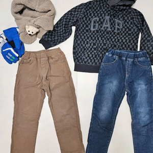 유아 갭후드티s+기모바지2+장갑+털모자 일괄1만원