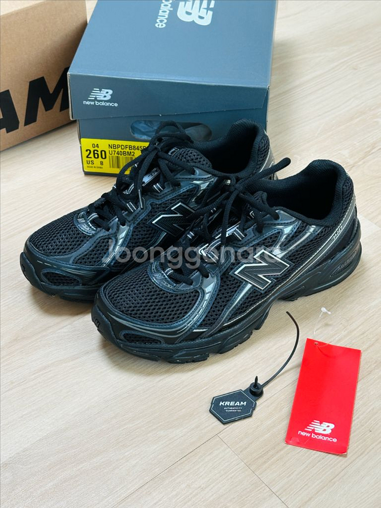 뉴발란스 740v2 블랙실버메탈릭 260mm 판매--0