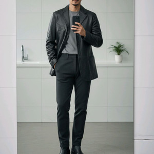 [XL]<엠포리오 아르마니>램스킨 레더자켓