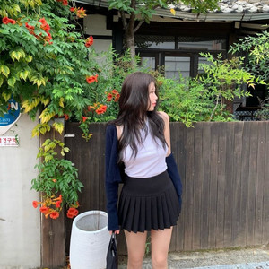 온트 리브 플리츠 스커트 S