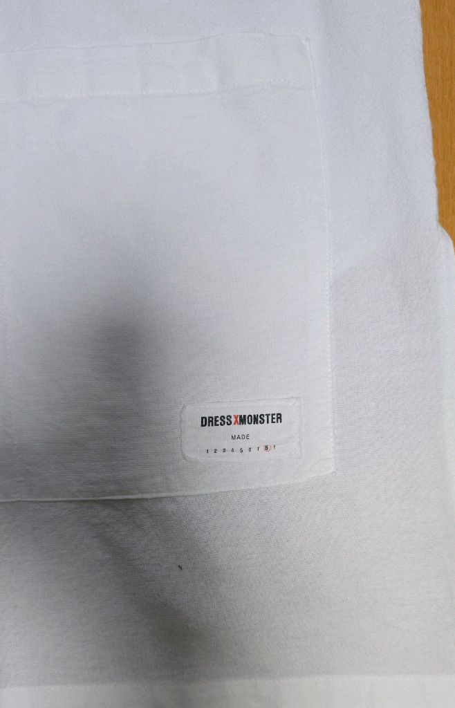 드레스몬스터 언발란스 화이트 빅포켓셔츠8/빅포켓면티8 이미지
