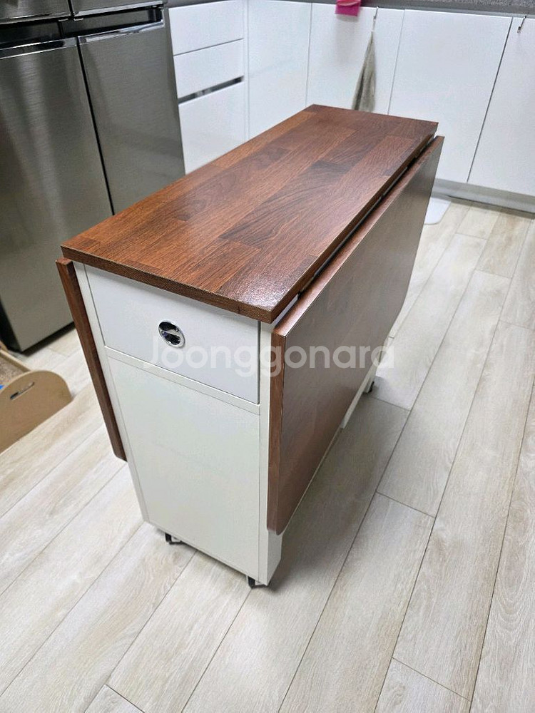 접이식식탁. 이동식식탁 + 의자2개 포함--0