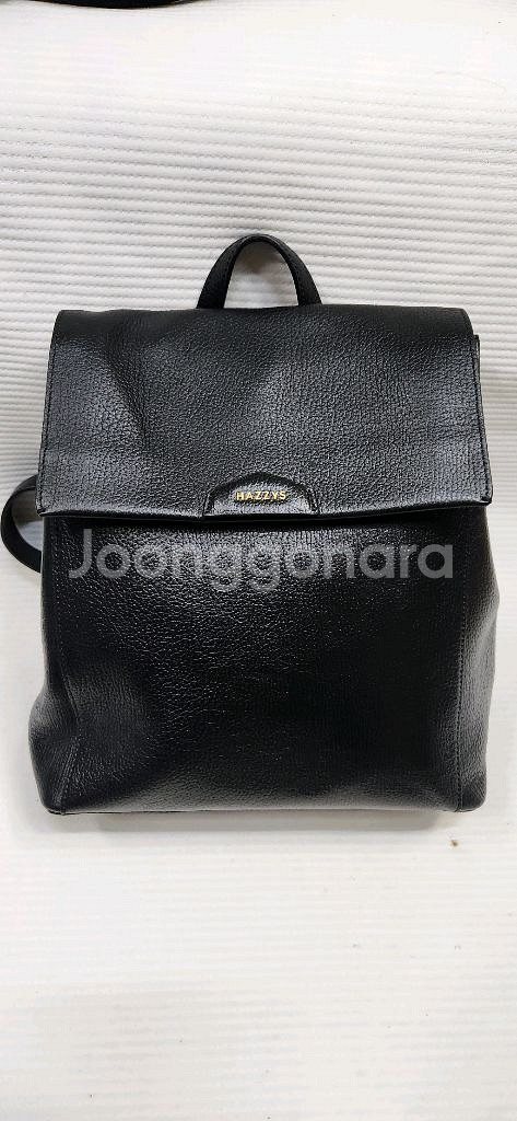 헤지스 그레인 소가죽 백팩--0