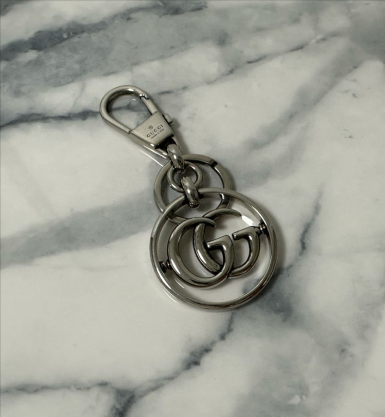 [F] 구찌 마몬트 더블 G 실버 키링 (1회사용) 이미지