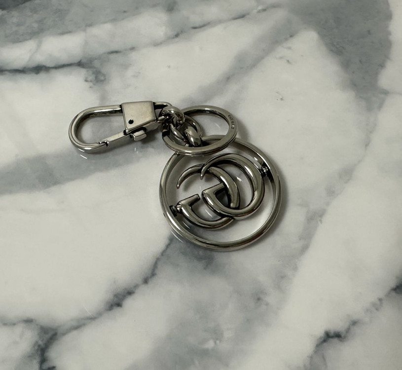 [F] 구찌 마몬트 더블 G 실버 키링 (1회사용) 이미지