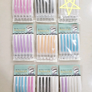 미용 논슬립 실리콘패드 헤어 집게핀 6p (새상품)