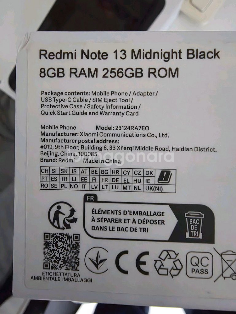 샤오미 홍미노트13 확정기변가능한 미사용 새제품입니다--2