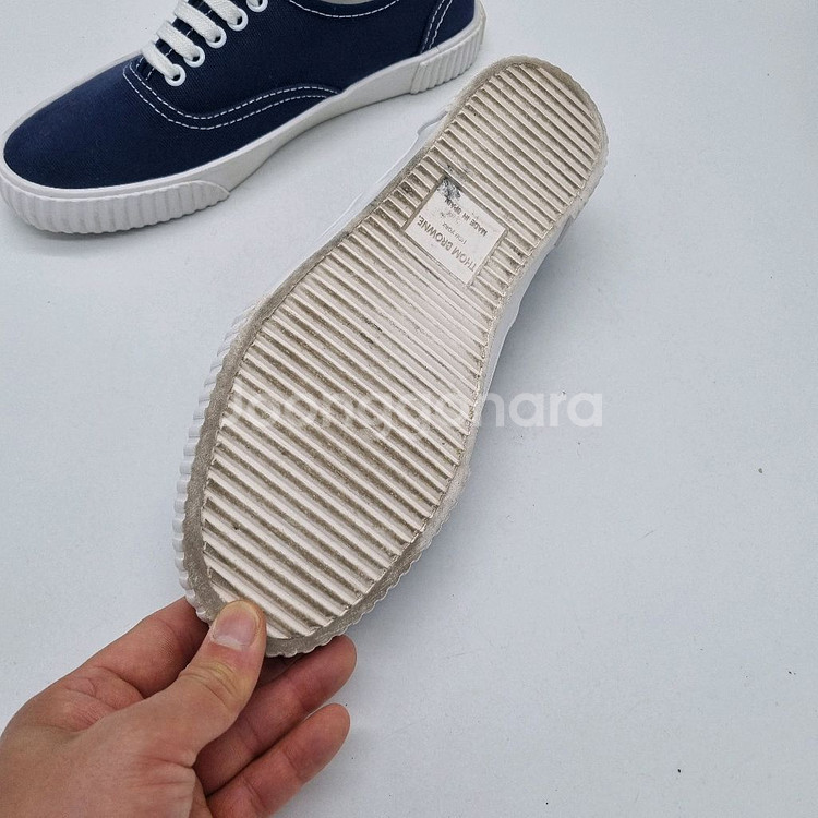 톰브라운 코튼 캔버스 헤리티지 스니커즈 남성 250m--2