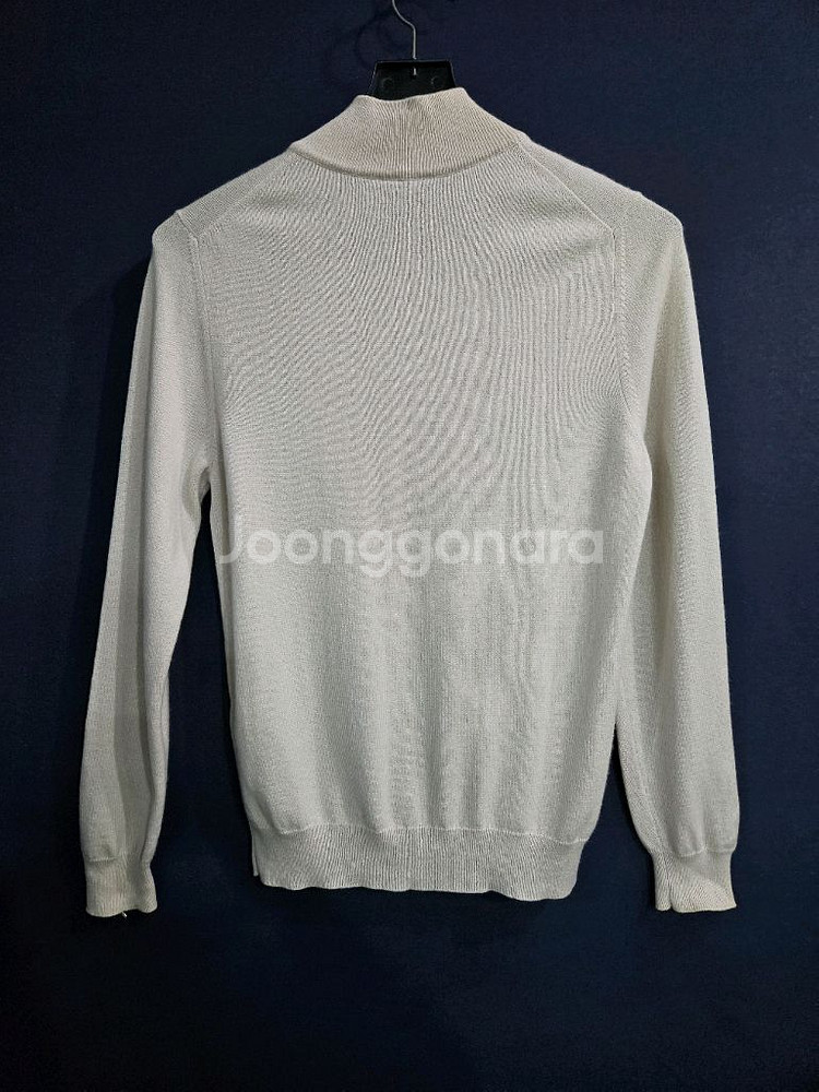 말로 아이보리 남성 95 캐시미어 100% 터틀넥 니트--1