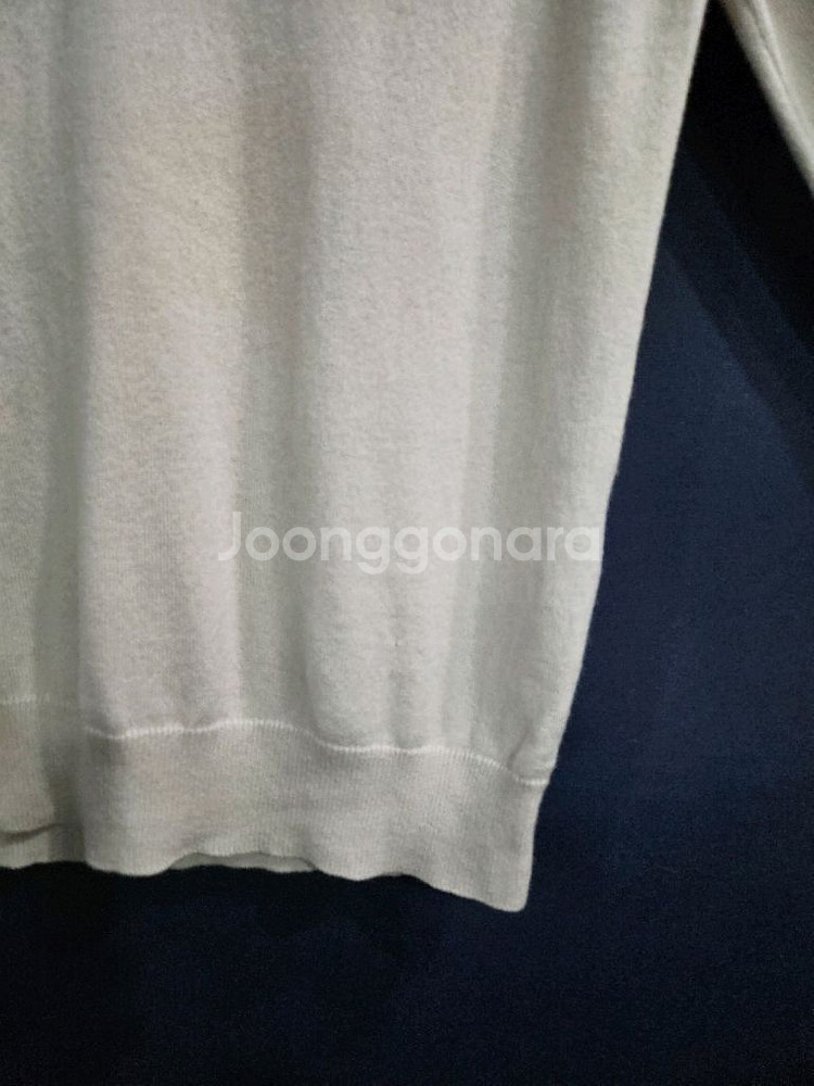 말로 아이보리 남성 95 캐시미어 100% 터틀넥 니트--5