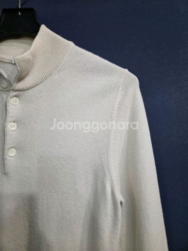 말로 아이보리 남성 95 캐시미어 100% 터틀넥 니트--3