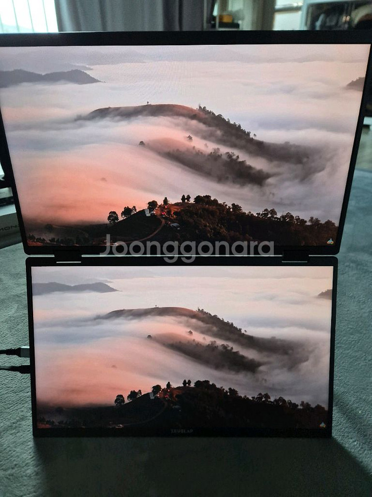 제우스랩 Z15W 15.6인치 접이식 듀얼 휴대용 모니--2