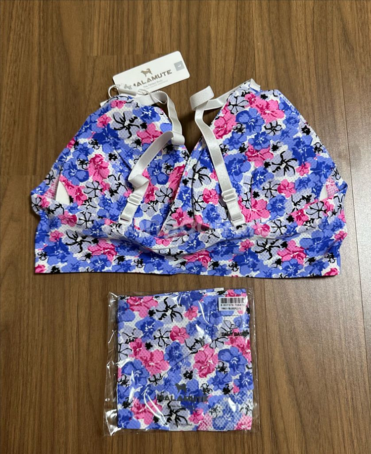 NALAMUTE 꽃무늬 브라 세트 L--1