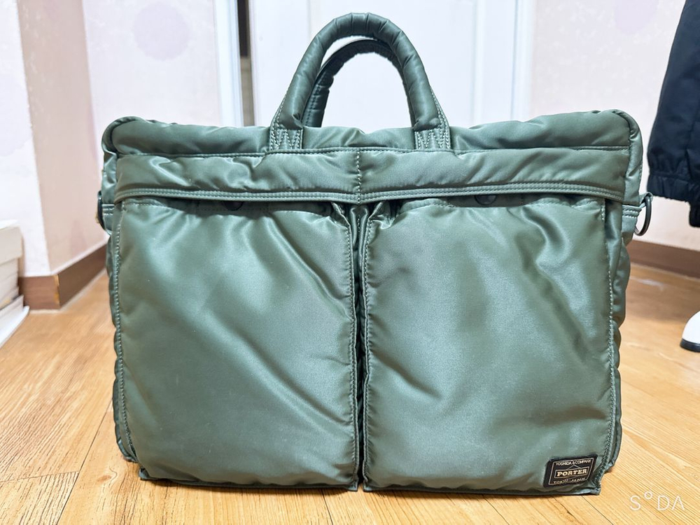 포터 올뉴탱커 2way 브리프케이스 세이지그린--0