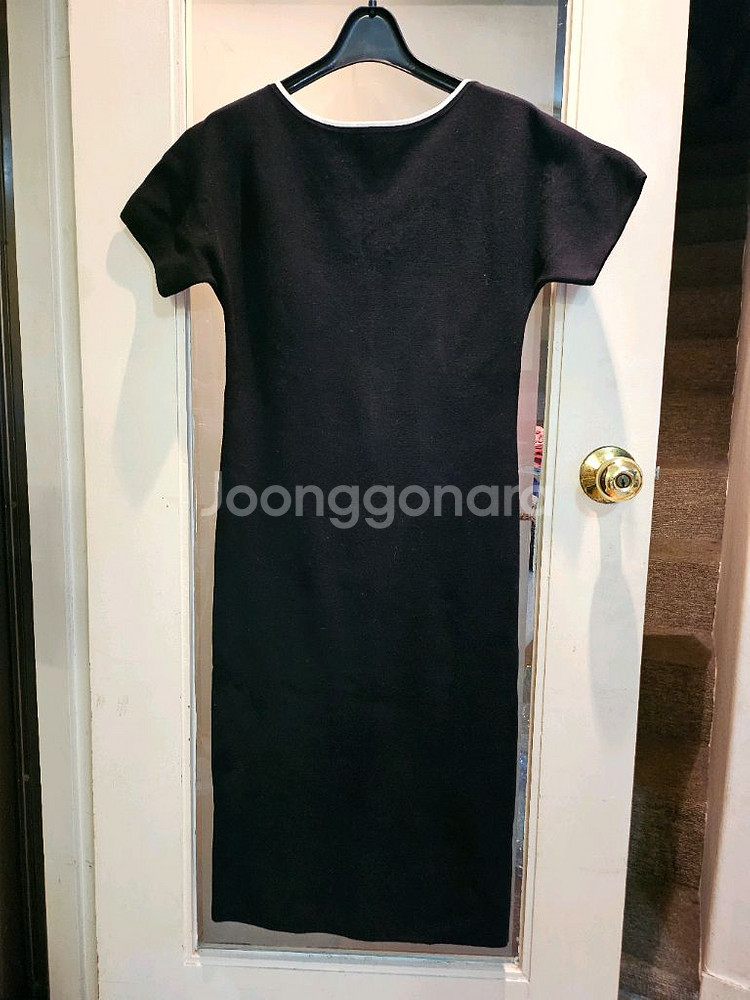 막스마라 배색 울니트 미디원피스 S--4