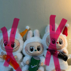 팝마트 라부부 코카콜라&스프라이트&환타 인형