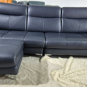 자코모 에비뉴엘 4인 천연면피 소가죽 소파+스툴