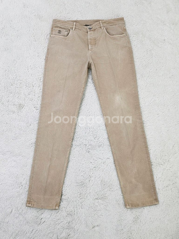 브루넬로 쿠치넬리 트래디셔널 핏 베이지 데님팬츠--1