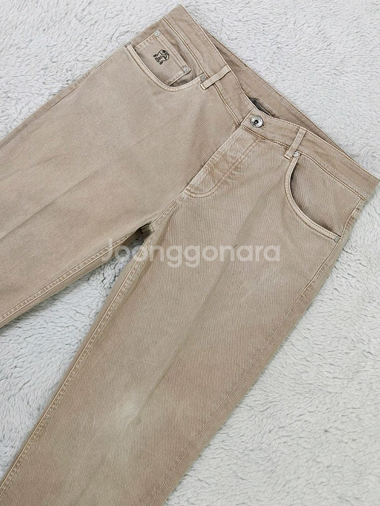 브루넬로 쿠치넬리 트래디셔널 핏 베이지 데님팬츠--4