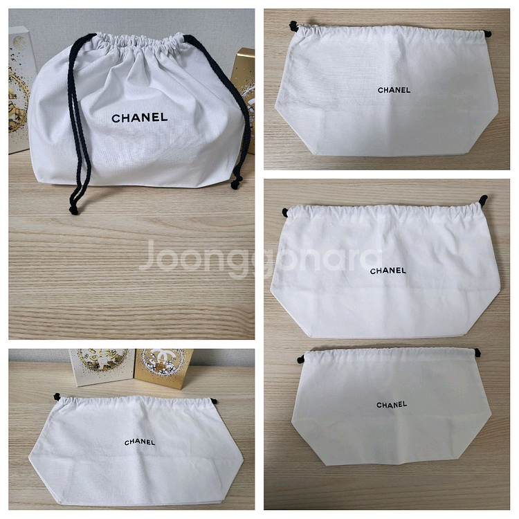 정품) 샤넬 화이트 복조리 파우치 (코스메틱)--0