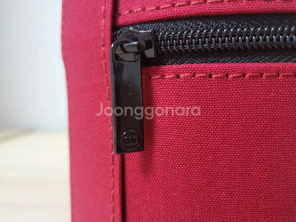 정품) 샤넬 레드 원형 보석함 파우치 (코스메틱)--2