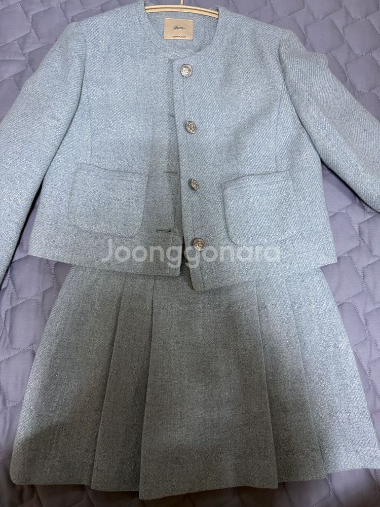 로엠 트위드자켓, 치마 셋업--0