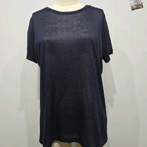 이세이미야케 네이비 시스루 반팔 티셔츠