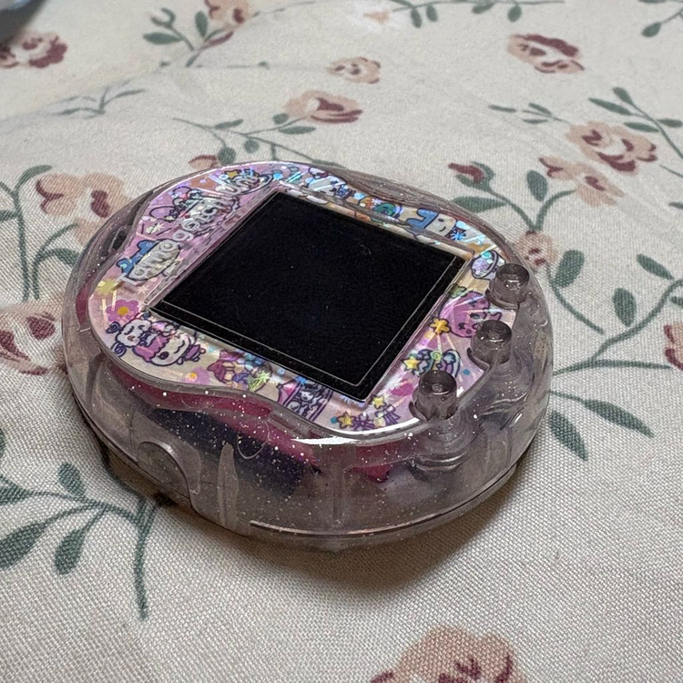 다마고치 유니 커스텀쉘 글리터핑크 풀세트--2