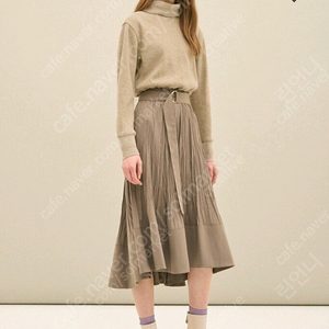 SJSJ 텍스처 벨티드드레스 랑방 타임 더캐시미어 마인