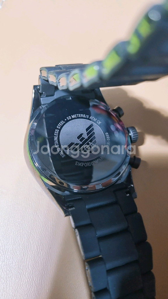 엠포리오 아르마니 블랙 세라믹 시계 AR-5899- 전--1