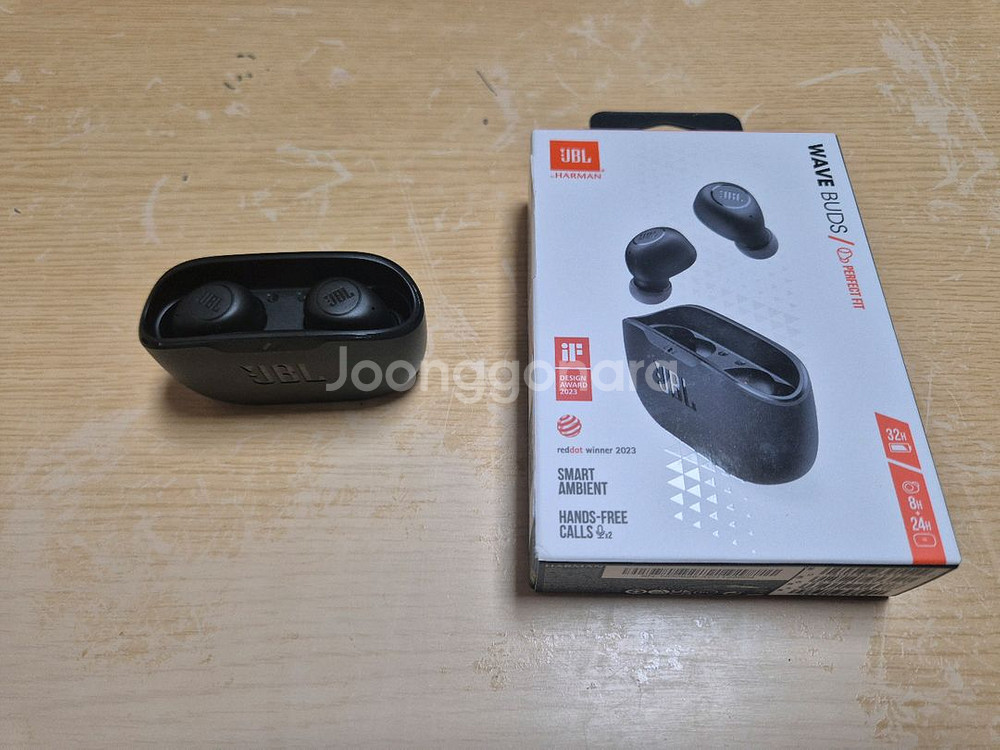 JBL Wave Buds 블랙 무선이어폰 팝니다.--0