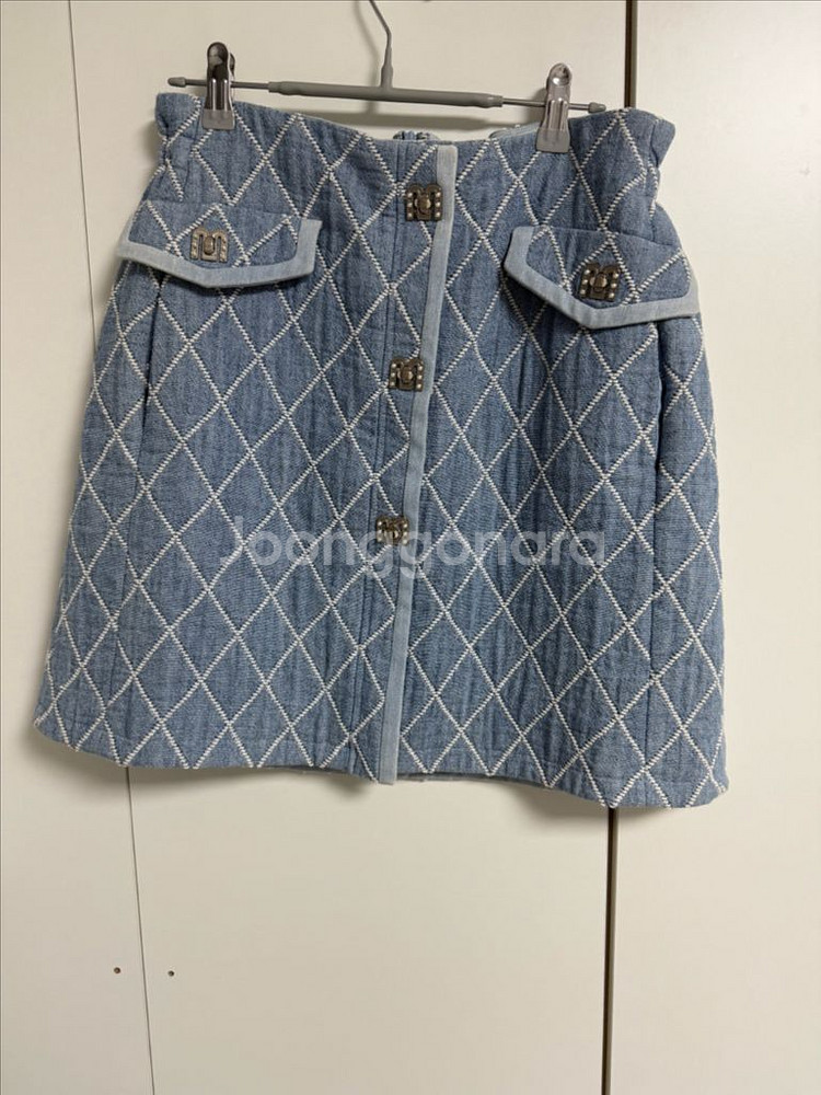 마인 트위드 스커트 한섬--0