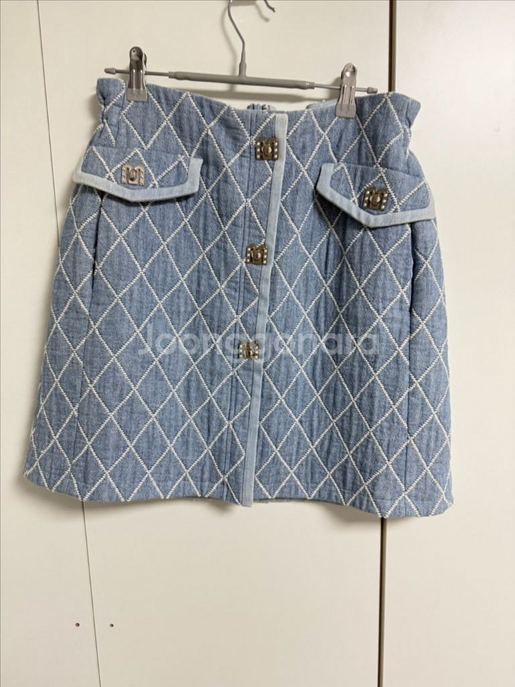 마인 트위드 스커트 한섬--1