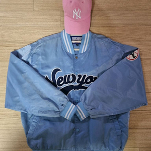 뉴욕 양키즈 새틴 바시티 자켓 + 47브랜드 뉴욕 볼캡